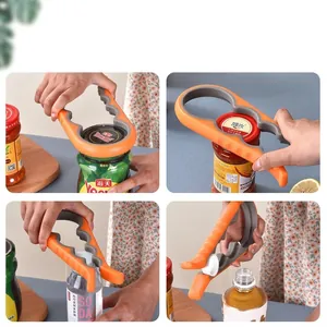 Abridor de frascos y botellas multifuncional 4 en 1 para quitar tapas sin gran esfuerzo