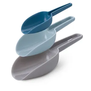 Stackable multi-purpose PP plastic scoops set for ice and flour, space-saving design