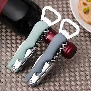 Apribottiglie multifunzione in acciaio inossidabile per birra e vino, menta e grigio