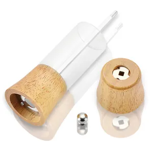Professional 6-inch oak and transparent acrylic salt and pepper grinder kitchen parts