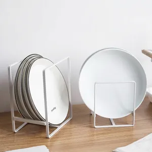 Scolapiatti da Cucina Stile Giapponese in Ferro Porta Piatti da Piano Organizzatore per Stoviglie in Metallo Porta Piatti