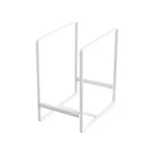 Organizer per piatti da cucina in metallo bianco in stile giapponese per stoviglie