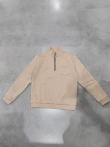 Men's casual fleece-lined half-zip sweatshirt with a practical chest pocket