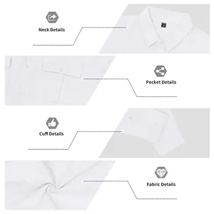 Detail shots showing the collar, pockets, cuffs, and linen fabric of a men's casual shirt