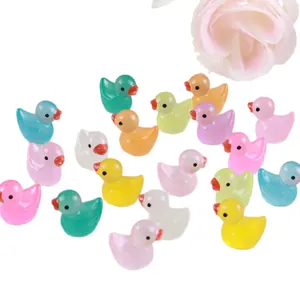 Bunte leuchtende Enten aus Harz für DIY Mikro-Landschaft Dekoration