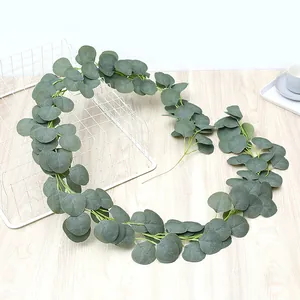 Guirlande d'eucalyptus artificielle plante verte vigne pour decoration murale maison