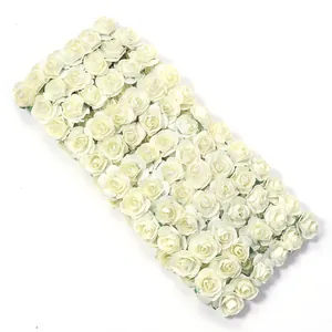 Miniature paper roses artificial craft flowers for DIY wedding party decoration candy boxes