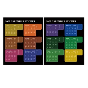 2026 Adesivi Calendario Mensile Etichette Indice Schede Adesive Per Planner Taccuino Diario Ufficio Scuola Adesivi In Carta Multicolore