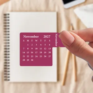 Dettaglio dell'adesivo indice calendario novembre 2027 per l'organizzazione dell'agenda.