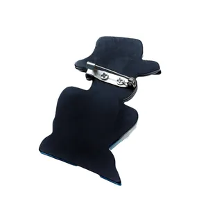Detailed back view of acrylic girl silhouette brooch showing sturdy metal pin fastener