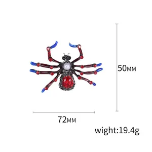 Vintage Spinne Brosche Details mit 72mm x 50mm Maßen und 19,4g Gewichtsspezifikationen