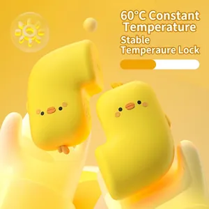 Portable cute yellow duck magnetic hand warmer with 3-level constant 60°C heating