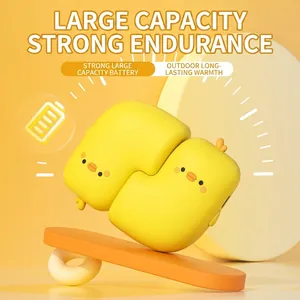 Cute yellow duck magnetic rechargeable hand warmer with portable design for cold winter