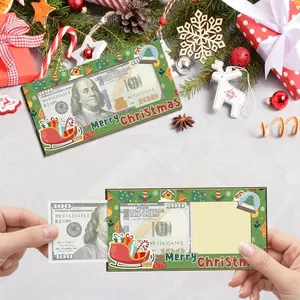 Creatief kerst houten ornament met dollar uitsnede en feestelijk Merry Christmas ontwerp