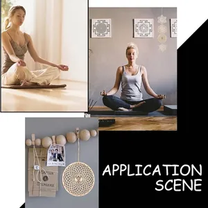 Ornate lasergeschnittene geometrische Holz-Wandkunst für Yoga und Meditationsräume