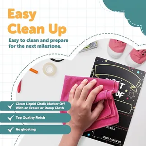 Creative school milestone chalkboard message board for double-sided recording, easy clean