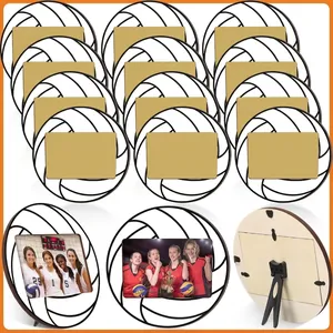 Houten fotolijsten met volleybalthema voor feestversieringen en tafeldecoraties