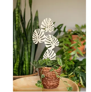 Monstera Leaf Shape Wooden Plant Trellis for Indoor Potted Plants Boxwood Garden Climbing Frame Support Home Decor