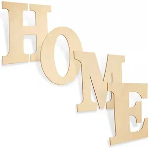 Lettres décoratives en bois HOME pour décoration murale ou projets de bricolage.