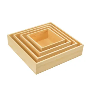 Quadratischer Kiefernholz Schreibtisch Organizer Naturmaserung Offene Dekobox Für Home Office Schmuck Aufbewahrung 191230A