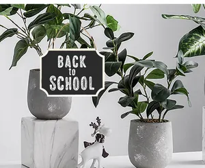 Piccola lavagna decorativa in legno con scritta Back to School per decorazioni casa