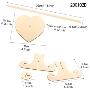 Detailed dimension diagram of a wooden donut wall stand for party decor