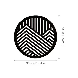 Vista detallada de las dimensiones del arte de pared de madera hueca, 30 cm