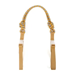 Nylon braided shoulder strap extender with durable plastic buckles and knot details