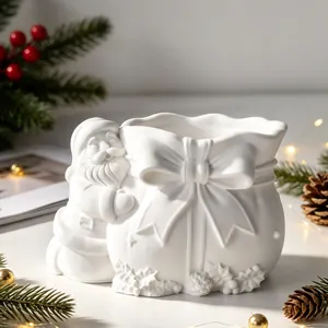 Vue détaillée du moule en silicone Père Noël sac cadeau pour décorations de Noël DIY