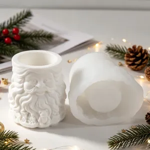 Detailansicht der DIY-Silikonform Weihnachtsmann für Kerzen und Gipsdekorationen.
