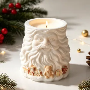 DIY Weihnachtsmann Silikonform 3D Weihnachten Kerze Gips Harz Form Weihnachtsmann Statue Seifenherstellung Werkzeug Heim Deko