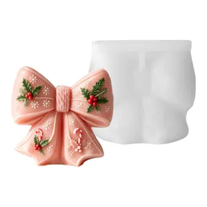 Profi-Silikonform Weihnachtsschleife für DIY-Kerzen und handgefertigte Harzfiguren