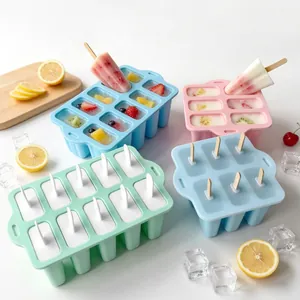 Silicone Popsicle Mold 6 10 Cavity DIY Homemade Ice Cream Maker With Lid Sticks Reusable Healthy Summer Frozen Treat Maker