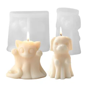Stampi in silicone Halloween gatto e cane fantasma per candele profumate fai da te