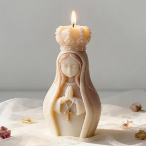 Betendes Mädchen Silikon Kerzenform DIY Engel Statue Duftwachs Skulptur Gipsstatue Harzkunst Handwerk Seifenherstellung Form