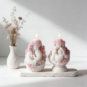 Mother and Baby Silicone Mold For DIY Candle Making Portrait Aroma Plaster Sculpture Art Mother Day Gift Resin Mold