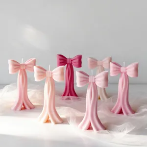 Moule en Silicone en Forme de Nœud pour Fabrication de Bougies Aromatiques et Savons Artisanaux Design de Ruban 3D Décoration