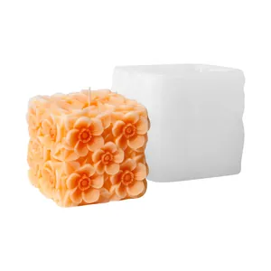 Stampo in silicone a fiori in rilievo per candele profumate fai-da-te e saponi fatti a mano