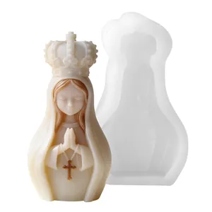 DIY-Silikonform für betende Mädchen Engel handgefertigte Duftkerzen Ornamente und Dekor
