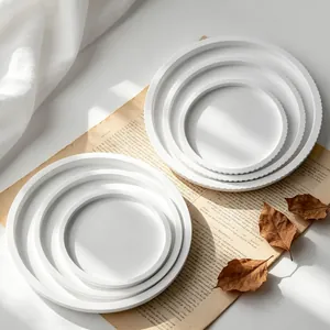 Large Round Storage Tray Silicone Mold For DIY Plaster Cement Resin Coaster Casting Craft Home Decor Minimalist Jewelry Tray Mold