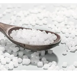 Macro close-up of high-quality translucent white silicone granules for DIY ice cream molds