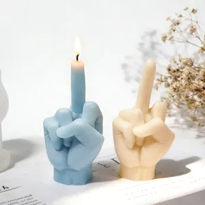 Moule en silicone geste du doigt pour bougies parfumées DIY et ornements en plâtre