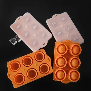 Creative 6-cavity silicone popsicle molds for homemade ice cream and healthy fruit bars