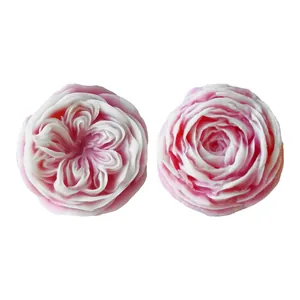 Intricate rose and peony flower silicone molds for handmade DIY candles and soap