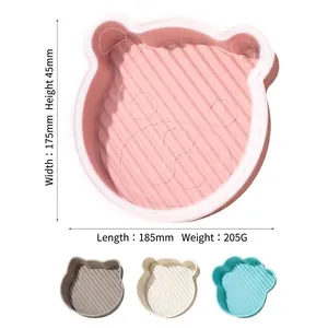 Cartoon bear and paw shaped silicone air fryer liners, heat resistant baking mold tray