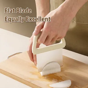 Raschietto multiuso in acciaio inox con manico a D beige per uso in cucina