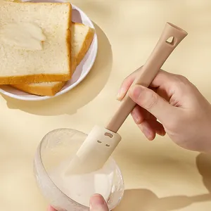 Professional silicone cream spatula with cute smiley face design for household baking