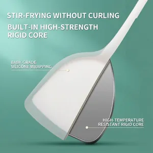 Heat-resistant food-grade silicone spatula with high-strength core for non-stick cookware