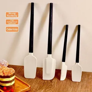 Hitzebeständiger Silikon Teigschaber Mit Holzgriff Zum Backen Kuchencreme Schaber Rührschaufel Professionelles Backwerkzeug
