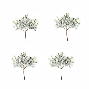 Künstliche Weihnachts Kiefer Picks Verschneite Frostige Kiefernnadeln Für DIY Kranz Girlande Dekoration Haus Schmuck